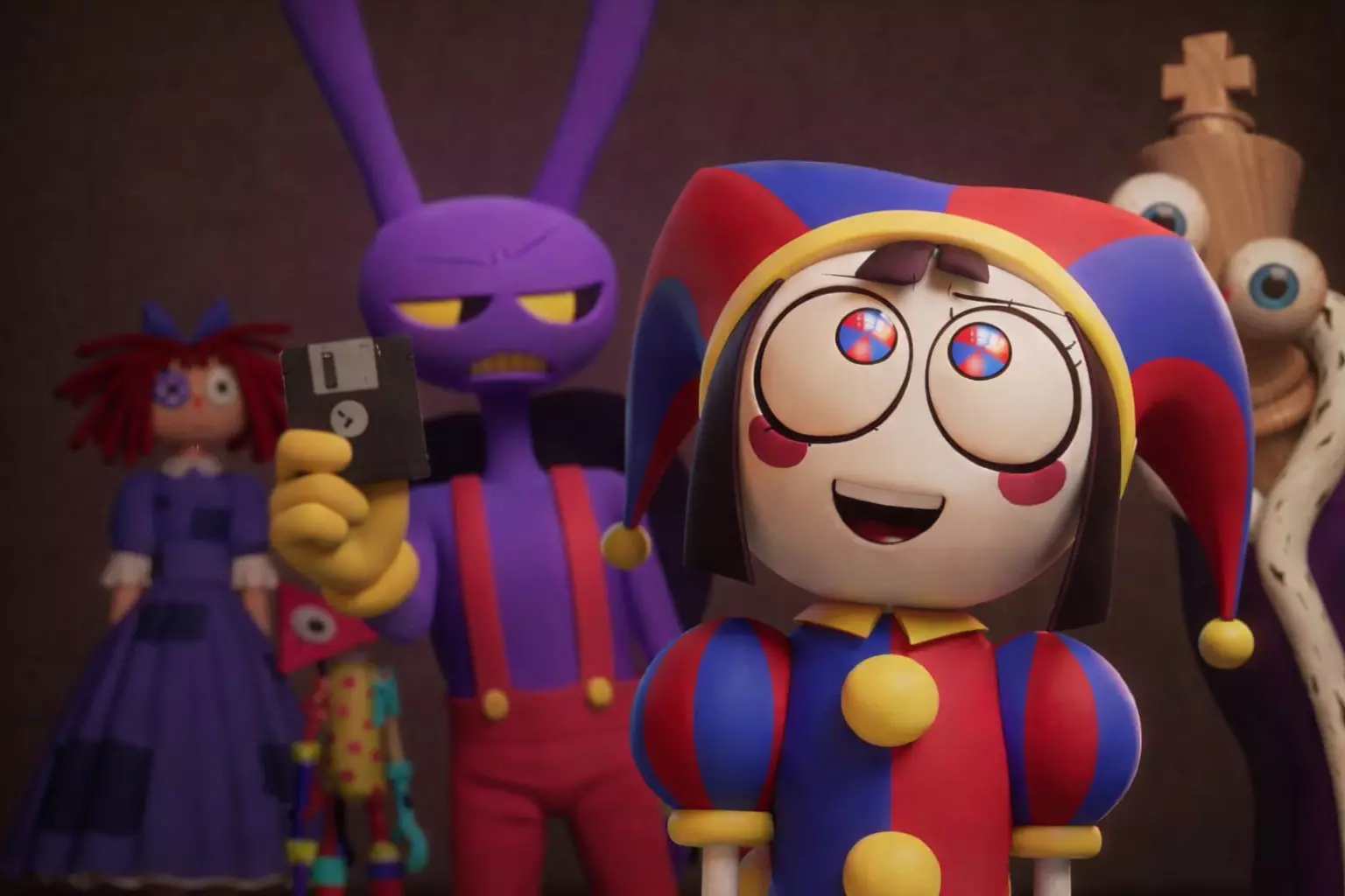 Official character lineup art featuring Pomni (placeholder)